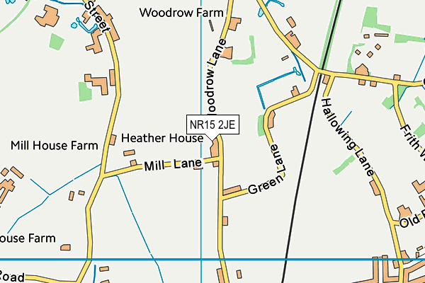 Griffin Park map (NR15 2JE) - OS VectorMap District (Ordnance Survey)