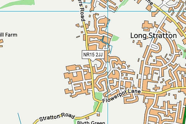 NR15 2JJ map - OS VectorMap District (Ordnance Survey)