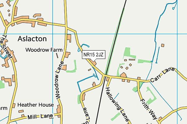 NR15 2JZ map - OS VectorMap District (Ordnance Survey)