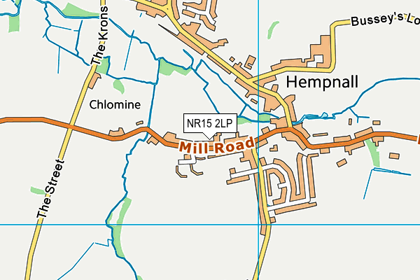 NR15 2LP map - OS VectorMap District (Ordnance Survey)