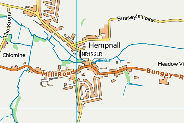 NR15 2LR map - OS VectorMap District (Ordnance Survey)