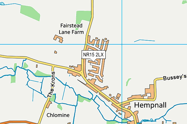 NR15 2LX map - OS VectorMap District (Ordnance Survey)