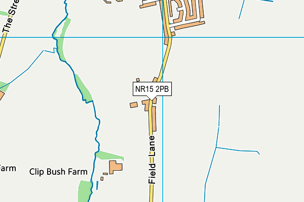 NR15 2PB map - OS VectorMap District (Ordnance Survey)