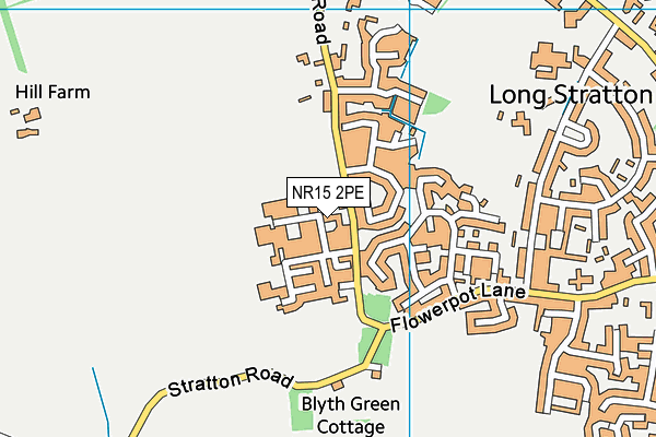 NR15 2PE map - OS VectorMap District (Ordnance Survey)