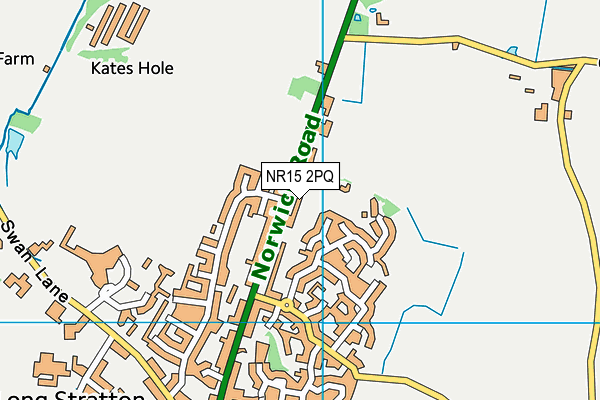 NR15 2PQ map - OS VectorMap District (Ordnance Survey)