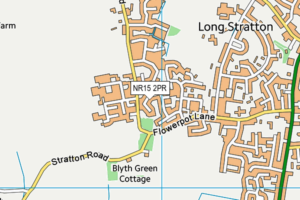 NR15 2PR map - OS VectorMap District (Ordnance Survey)