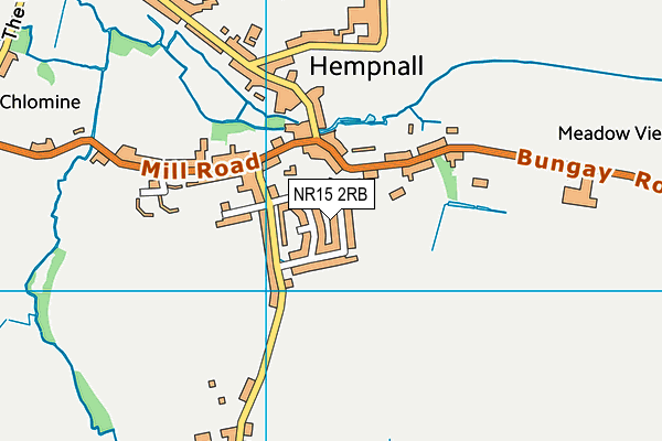 NR15 2RB map - OS VectorMap District (Ordnance Survey)
