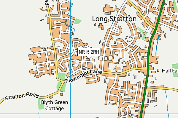 NR15 2RH map - OS VectorMap District (Ordnance Survey)