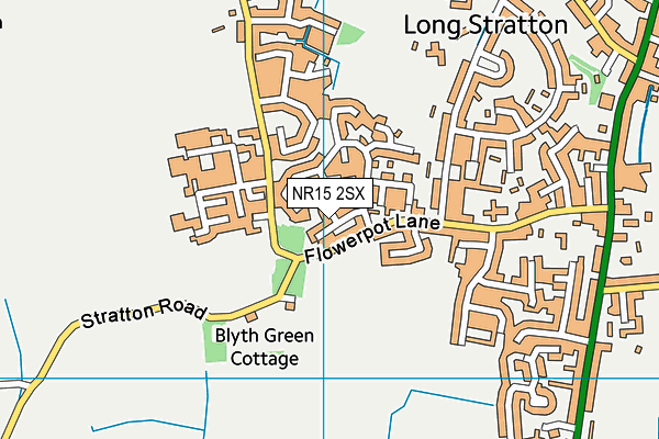 NR15 2SX map - OS VectorMap District (Ordnance Survey)