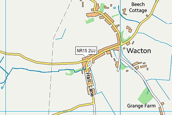 NR15 2UJ map - OS VectorMap District (Ordnance Survey)
