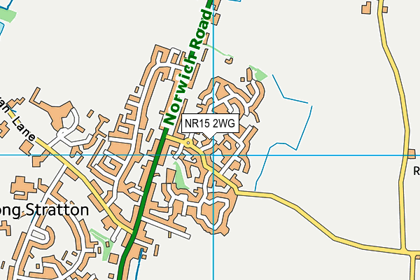 NR15 2WG map - OS VectorMap District (Ordnance Survey)