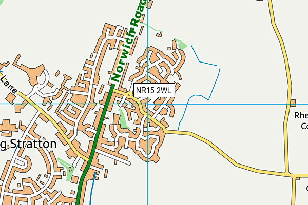 NR15 2WL map - OS VectorMap District (Ordnance Survey)