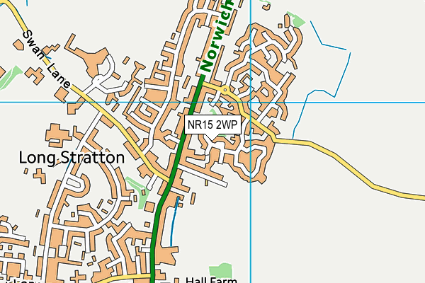 NR15 2WP map - OS VectorMap District (Ordnance Survey)