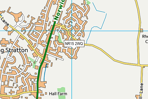 NR15 2WQ map - OS VectorMap District (Ordnance Survey)