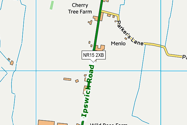 NR15 2XB map - OS VectorMap District (Ordnance Survey)