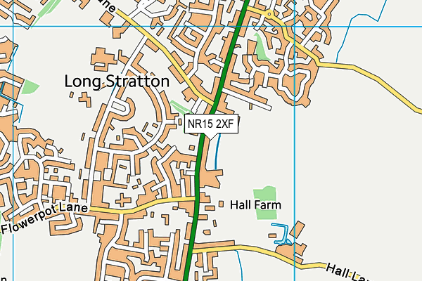 NR15 2XF map - OS VectorMap District (Ordnance Survey)