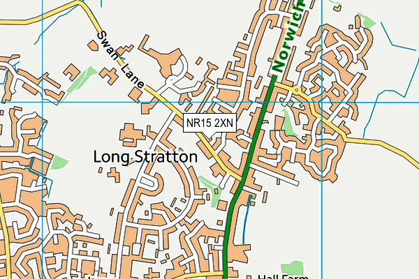 NR15 2XN map - OS VectorMap District (Ordnance Survey)