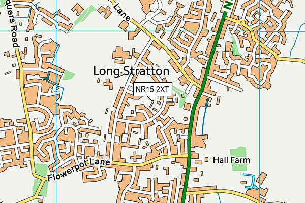 NR15 2XT map - OS VectorMap District (Ordnance Survey)