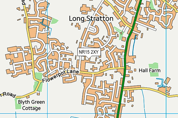 NR15 2XY map - OS VectorMap District (Ordnance Survey)