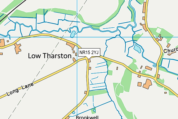 NR15 2YJ map - OS VectorMap District (Ordnance Survey)