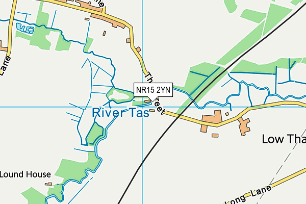 NR15 2YN map - OS VectorMap District (Ordnance Survey)