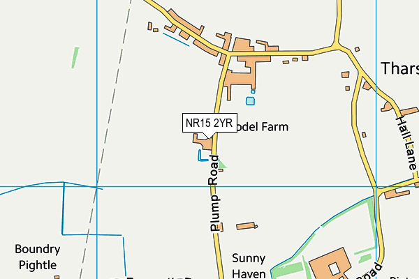 NR15 2YR map - OS VectorMap District (Ordnance Survey)