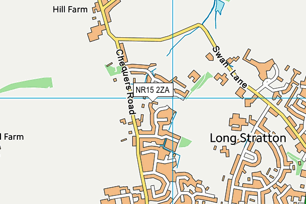 NR15 2ZA map - OS VectorMap District (Ordnance Survey)