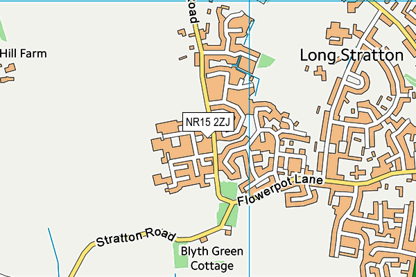 NR15 2ZJ map - OS VectorMap District (Ordnance Survey)