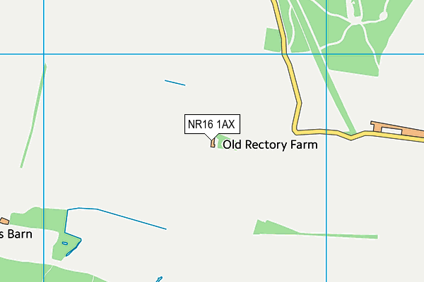 NR16 1AX map - OS VectorMap District (Ordnance Survey)