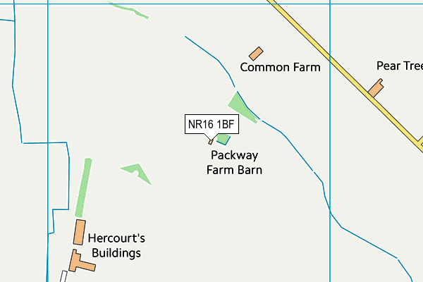 NR16 1BF map - OS VectorMap District (Ordnance Survey)