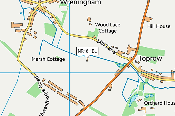 NR16 1BL map - OS VectorMap District (Ordnance Survey)