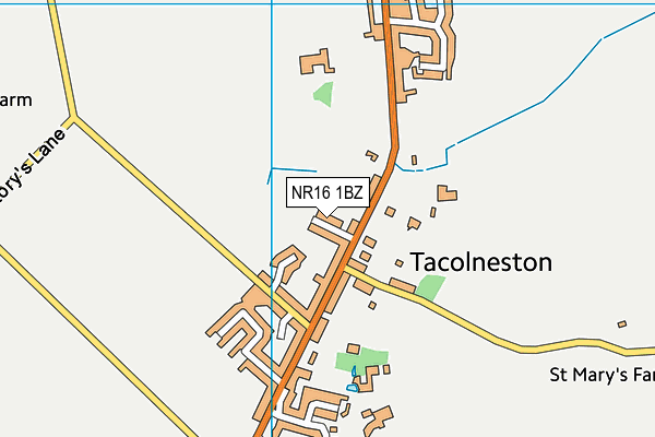 NR16 1BZ map - OS VectorMap District (Ordnance Survey)