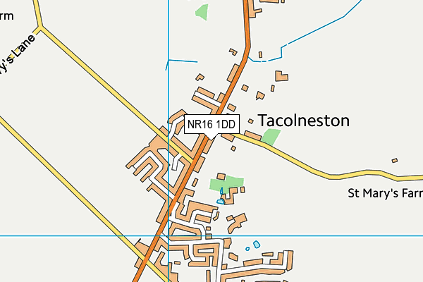NR16 1DD map - OS VectorMap District (Ordnance Survey)