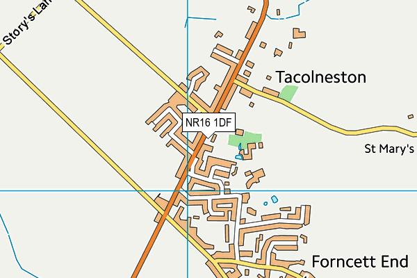 NR16 1DF map - OS VectorMap District (Ordnance Survey)
