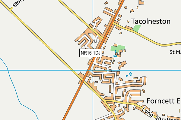 NR16 1DJ map - OS VectorMap District (Ordnance Survey)