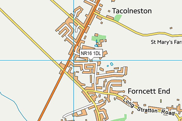 NR16 1DL map - OS VectorMap District (Ordnance Survey)