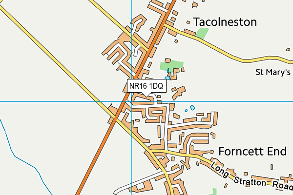 NR16 1DQ map - OS VectorMap District (Ordnance Survey)