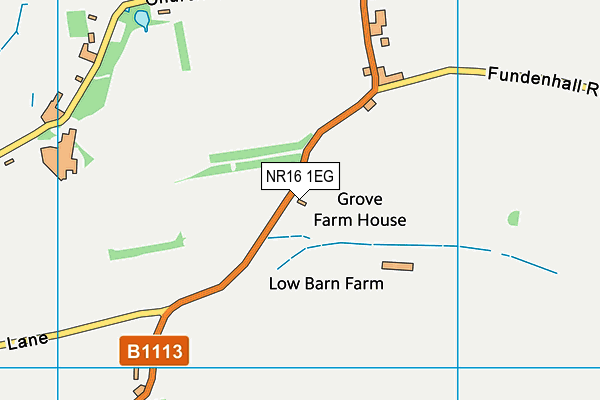 NR16 1EG map - OS VectorMap District (Ordnance Survey)