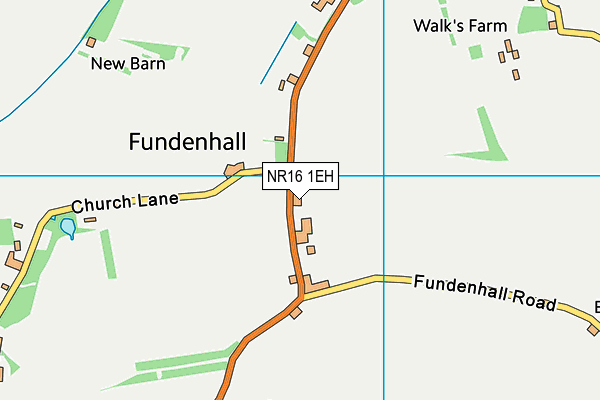 NR16 1EH map - OS VectorMap District (Ordnance Survey)