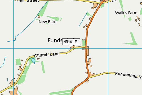 NR16 1EJ map - OS VectorMap District (Ordnance Survey)