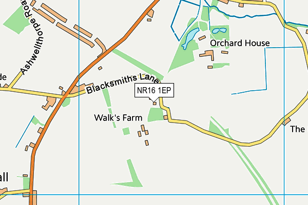 NR16 1EP map - OS VectorMap District (Ordnance Survey)