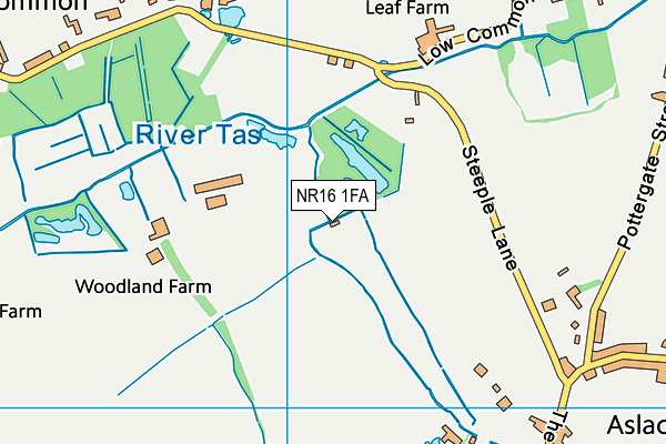 NR16 1FA map - OS VectorMap District (Ordnance Survey)