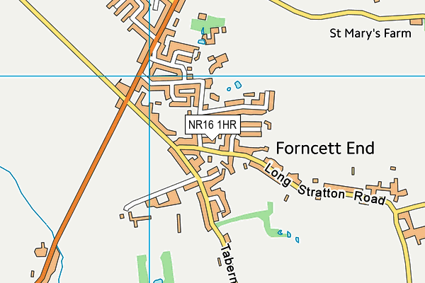 NR16 1HR map - OS VectorMap District (Ordnance Survey)