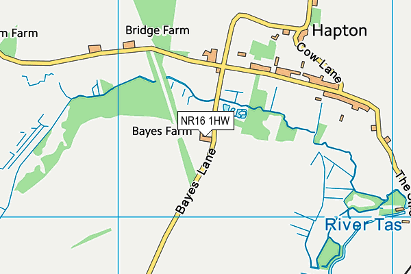 NR16 1HW map - OS VectorMap District (Ordnance Survey)