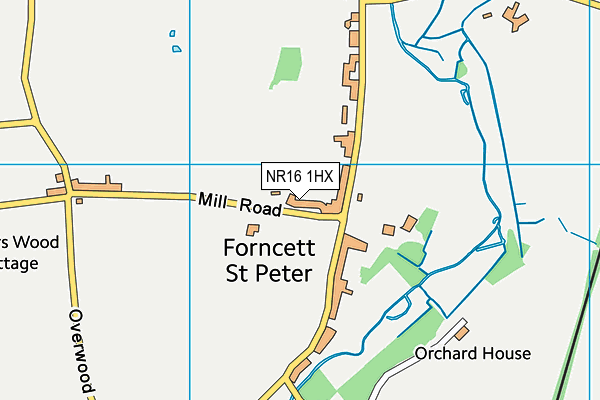 NR16 1HX map - OS VectorMap District (Ordnance Survey)