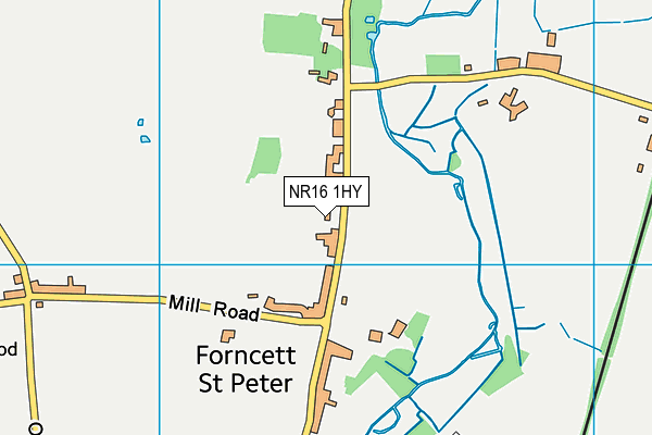 NR16 1HY map - OS VectorMap District (Ordnance Survey)