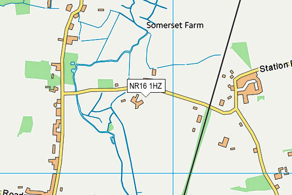 NR16 1HZ map - OS VectorMap District (Ordnance Survey)