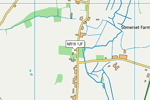 NR16 1JF map - OS VectorMap District (Ordnance Survey)