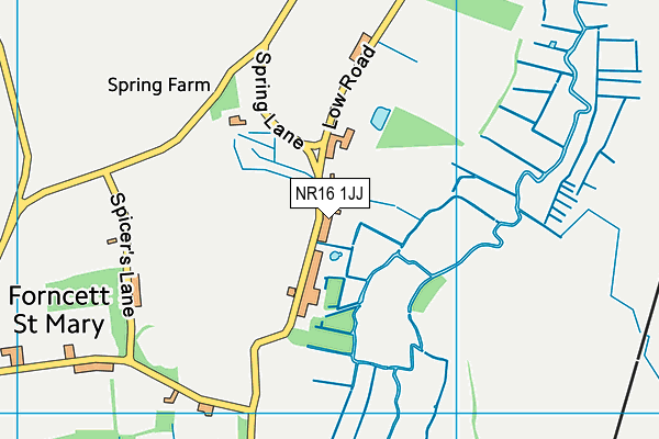 NR16 1JJ map - OS VectorMap District (Ordnance Survey)