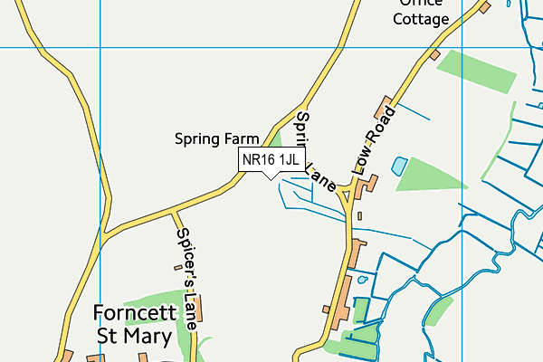 NR16 1JL map - OS VectorMap District (Ordnance Survey)